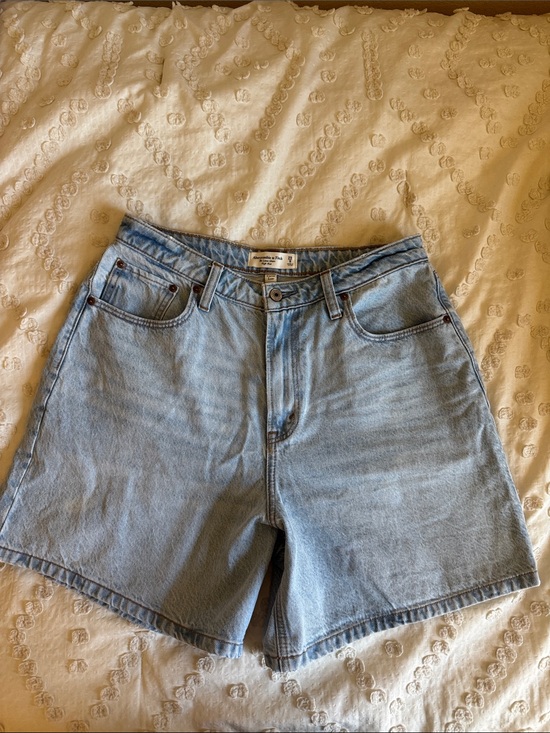 Abercrombie & Fitch Pants - Abercrombie & Fitch Light Blue Curve Love Denim Shorts 6 inch